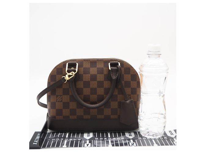 Borsa Louis Vuitton Damier Alma BB Marrone Beige - vista 3