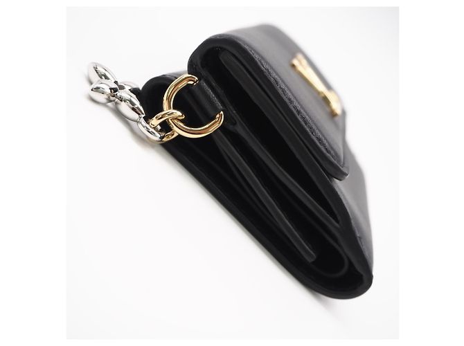 Mini billetera trifold de piel de becerro Louis Vuitton Negro - vista 9