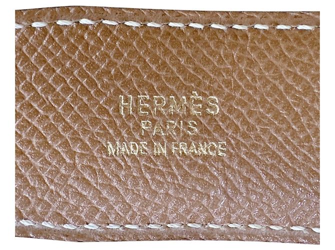 Hermès Cinturón reversible Hermes Constance H de piel Castaño Negro - vista 10