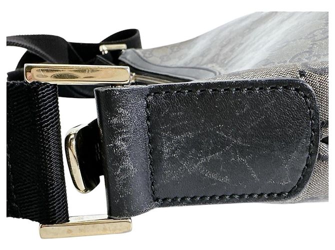 Borsa a tracolla Gucci in pelle GG Crystal nero rosso bianco - vista 10