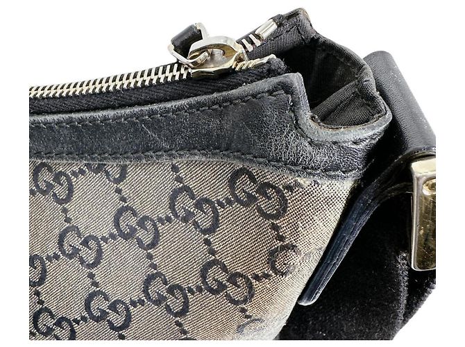 Borsa a tracolla Gucci in pelle GG Crystal nero rosso bianco - vista 11