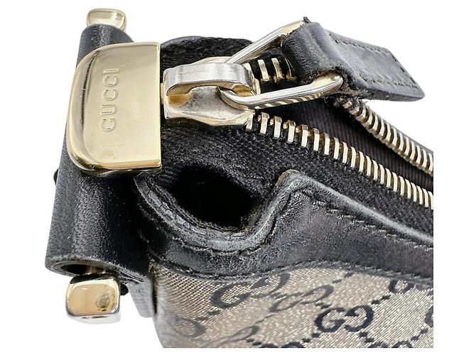 Borsa a tracolla Gucci in pelle GG Crystal nero rosso bianco - vista 12