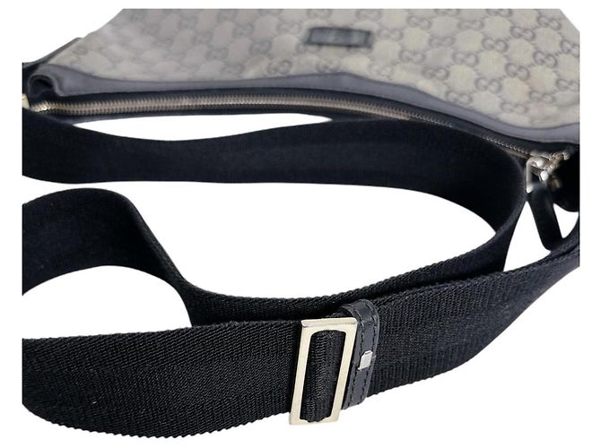 Borsa a tracolla Gucci in pelle GG Crystal nero rosso bianco - vista 9
