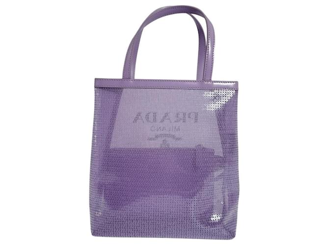 Borsa Tote Prada Purple Spangled Porpora - vista 2