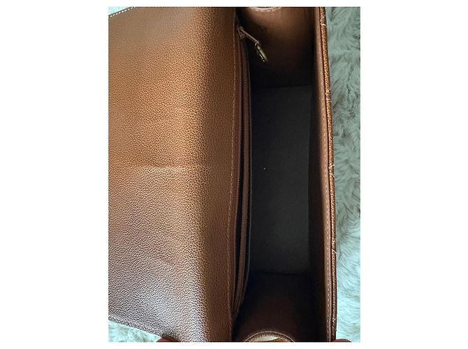 Borsa a tracolla in pelle trapuntata Chanel Marrone - vista 13