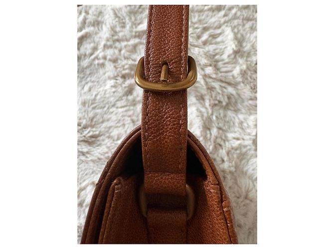 Borsa a tracolla in pelle trapuntata Chanel Marrone - vista 15