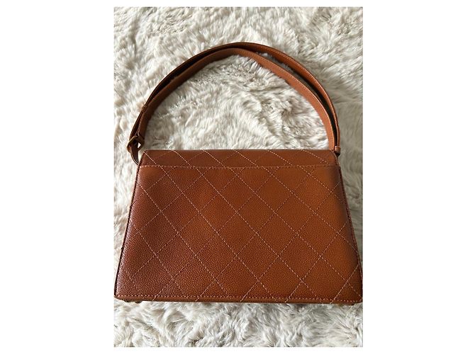 Borsa a tracolla in pelle trapuntata Chanel Marrone - vista 5
