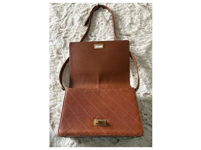 Borsa a tracolla in pelle trapuntata Chanel Marrone - vista 9