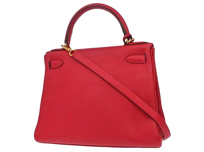 Hermès Hermes Kelly retourné Clémence Taurillon 28 Rosso - vista 2
