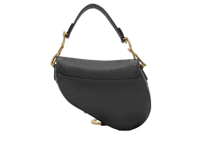 Christian Dior Saddle Leather Mini Nero - vista 2