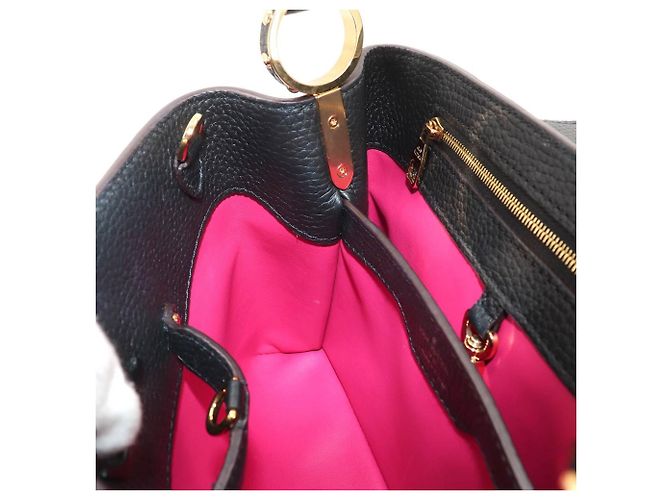 Borsa Louis Vuitton Capucines BB in pelle Taurillon nera Nero - vista 8