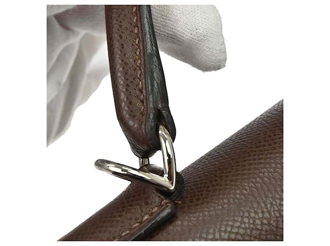 Hermès Hermes Kelly Sellier Epsom Marrone - vista 4