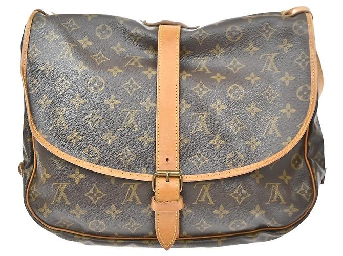 Louis Vuitton Saumur Monogram Canvas 35 Marrone - vista 2