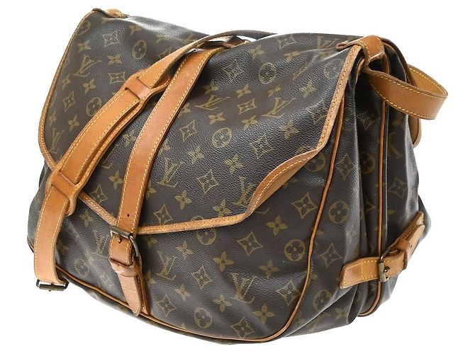Louis Vuitton Saumur Monogram Canvas 35 Marrone - vista 3
