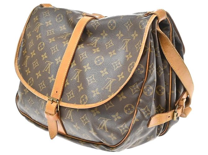 Louis Vuitton Saumur Monogram Canvas 35 Marrone - vista 4