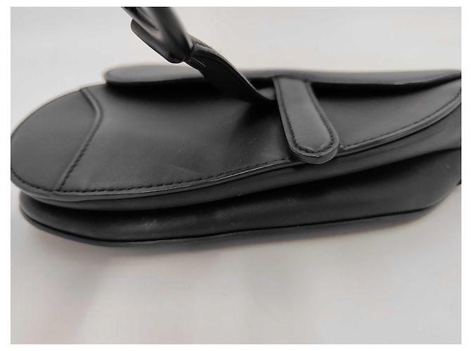 Mini borsa Saddle in pelle Christian Dior Nero - vista 3