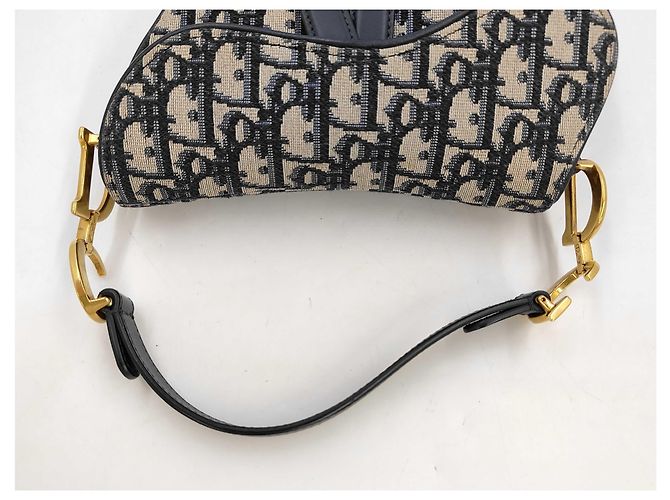 Christian Dior Saddle Oblique Canvas Mini Beige - vista 4