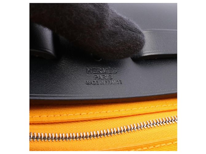 Hermès Bolso Hermes Herbag Zip PM Amarillo Azul marino - vista 4