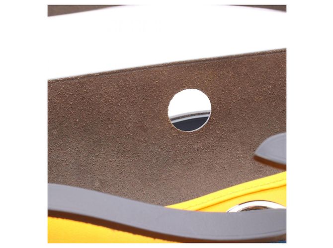 Hermès Bolso Hermes Herbag Zip PM Amarillo Azul marino - vista 6