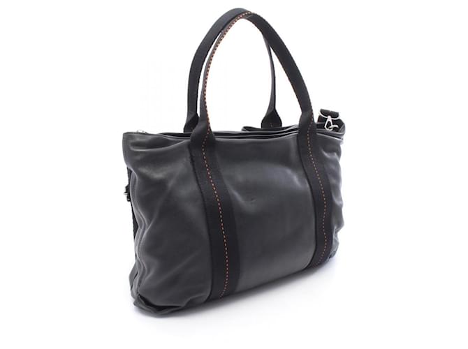 Hermès Borsa 2-Way Hermes Caravan Horizontal MM Nero - vista 2