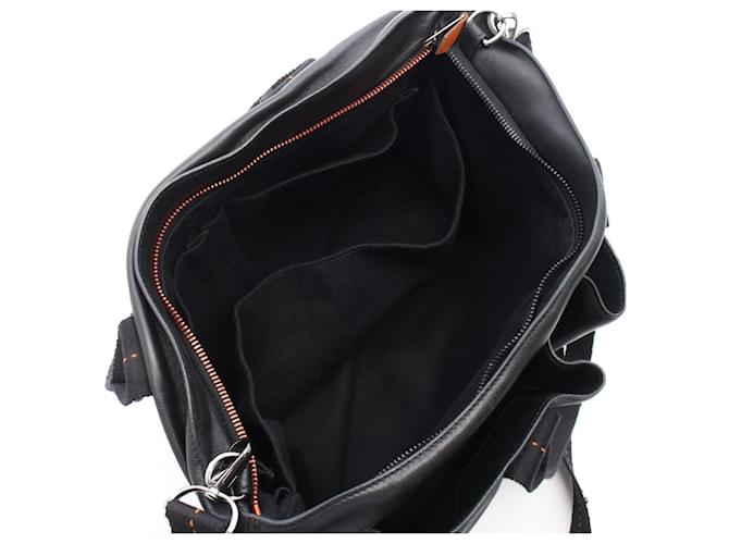 Hermès Borsa 2-Way Hermes Caravan Horizontal MM Nero - vista 3