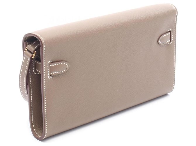 Hermès Borsa a tracolla Hermes Kelly To Go Etoupe Marrone Taupe - vista 2
