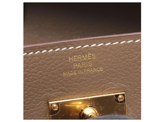 Hermès Borsa a tracolla Hermes Kelly To Go Etoupe Marrone Taupe - vista 4