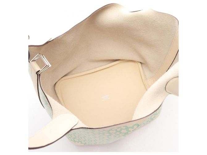 Hermès Borsa Hermes Picotin Lock PM Lucky Daisy Blu Verde Crudo Verde chiaro - vista 3