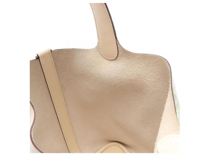 Hermès Borsa Hermes Picotin Lock PM Lucky Daisy Blu Verde Crudo Verde chiaro - vista 6