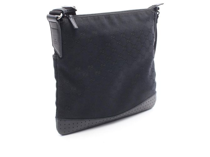 Borsa a Spalla Gucci GG Canvas Nero - vista 2