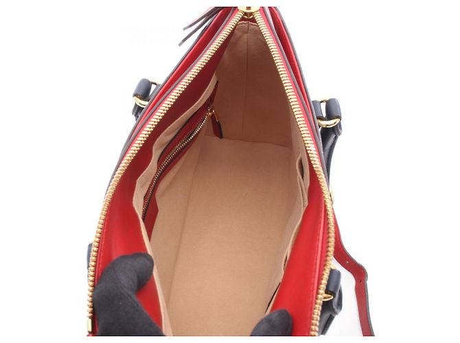 Borsa 2-Way Gucci GG Supreme Rosso Beige Blu navy - vista 3