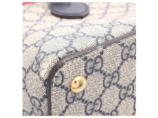 Borsa 2-Way Gucci GG Supreme Rosso Beige Blu navy - vista 6