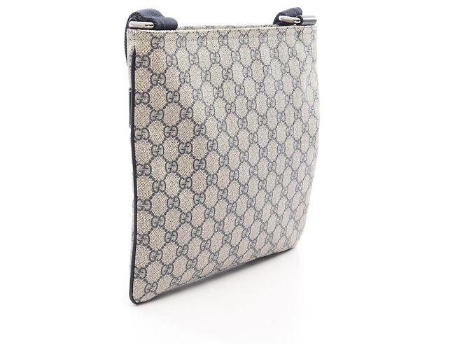 Borsa a Spalla Gucci GG Supreme Crudo Blu navy - vista 2