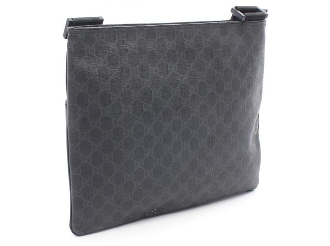 Borsa a tracolla Gucci GG Supreme Marrone Nero - vista 2