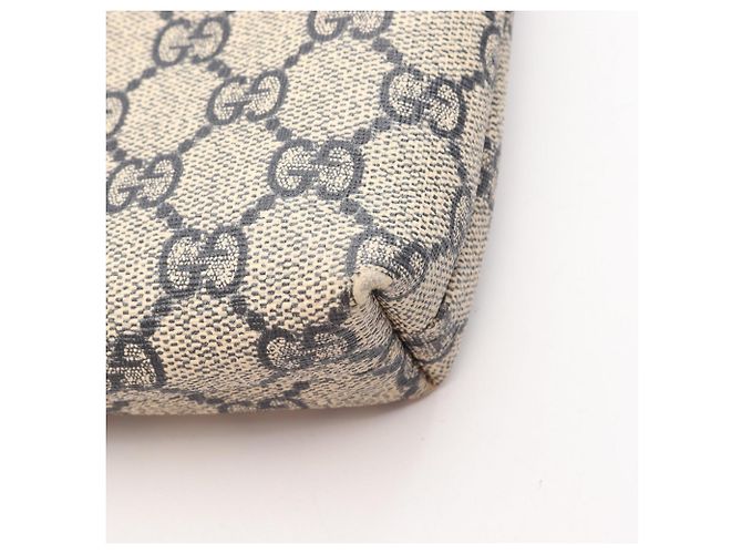 Borsa a Spalla Gucci GG Supreme Crudo Blu navy - vista 8