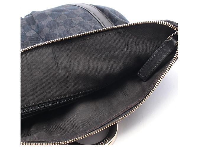 Borsa a Spalla Gucci Abbey GG Canvas Nero - vista 5