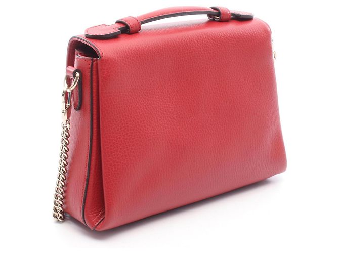 Borsa 2-Way Gucci Interlocking G in pelle rossa Rosso - vista 2