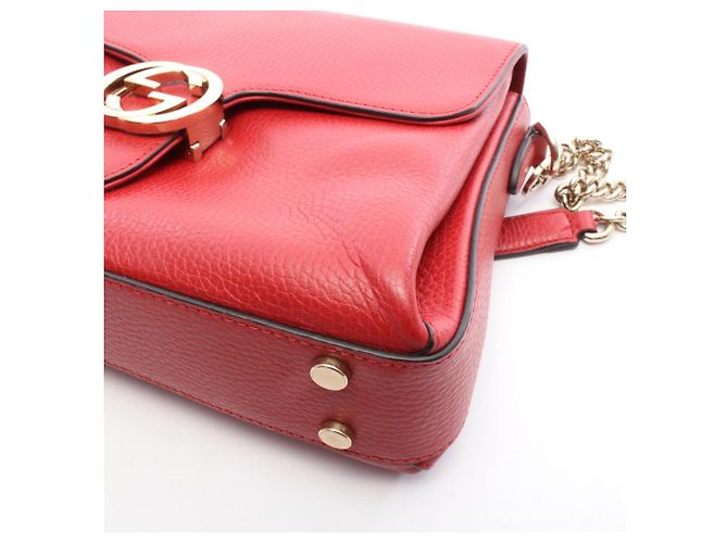 Borsa 2-Way Gucci Interlocking G in pelle rossa Rosso - vista 6