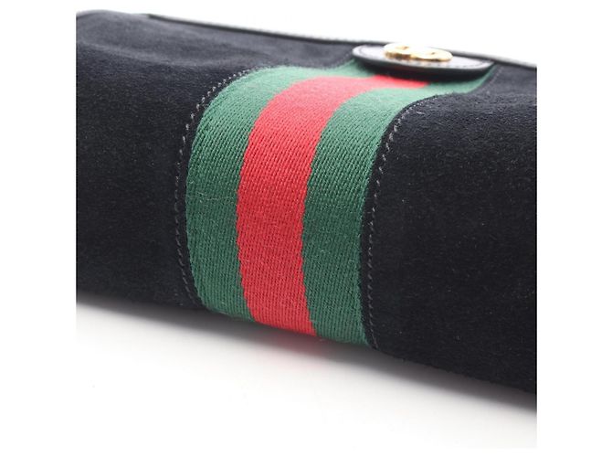 Piccola borsa a tracolla Gucci Ophidia Nero Rosso Verde - vista 6