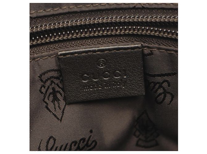 Borsa a tracolla in pelle Gucci Guccissima Marrone - vista 4