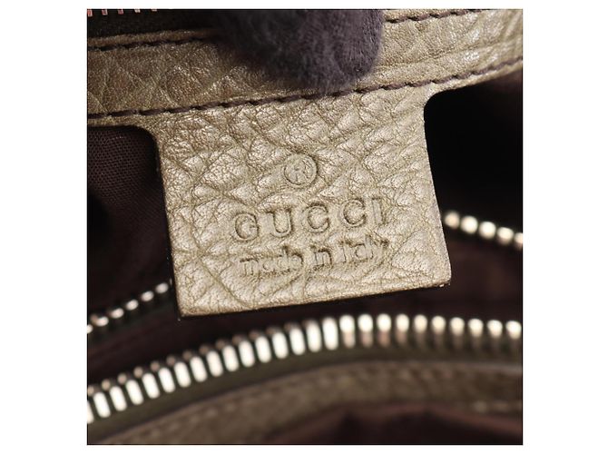 Borsa Tote Gucci Bamboo GG Canvas Beige Cachi - vista 4