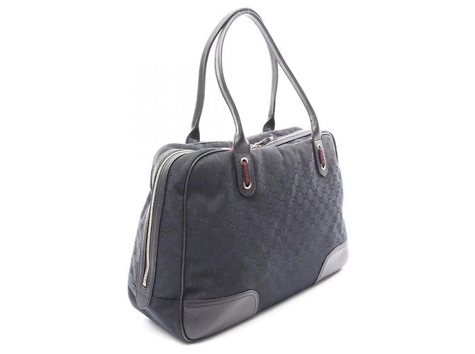 Borsa a tracolla Gucci Princy GG Canvas Sherry Line Nero Blu navy - vista 2