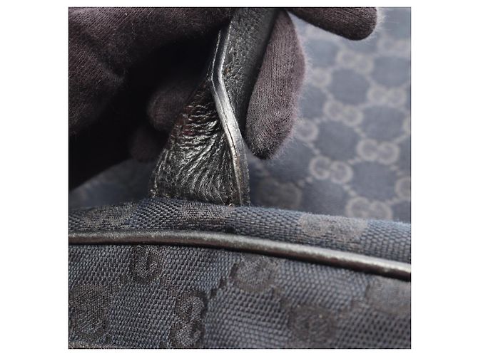 Borsa a tracolla Gucci Princy GG Canvas Sherry Line Nero Blu navy - vista 7