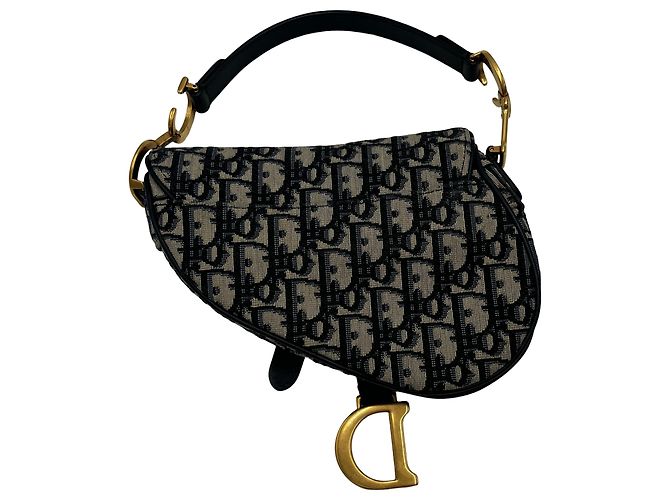 Christian Dior Saddle Oblique Canvas Mini Beige - vista 2