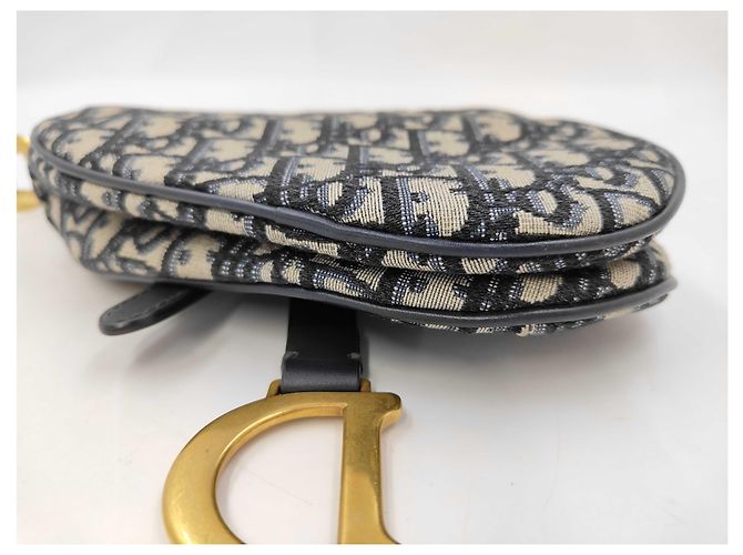 Christian Dior Saddle Oblique Canvas Mini Beige - vista 3