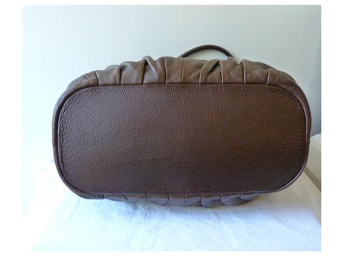 Céline Borsa Celine in pelle marrone - vista 7