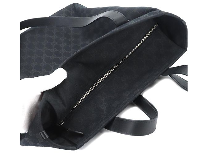 Gucci GG Canvas Medium Tote Handtasche Schwarz - Ansicht 8