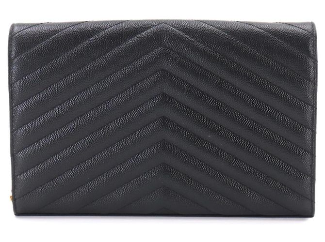 Portafoglio a catena Cassandra di Saint Laurent Nero - vista 3