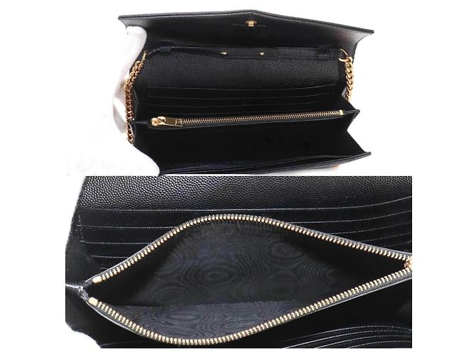 Portafoglio a catena Cassandra di Saint Laurent Nero - vista 7
