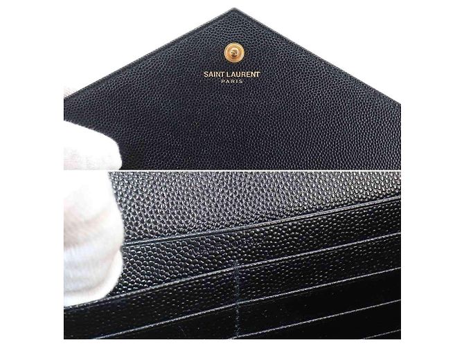 Portafoglio a catena Cassandra di Saint Laurent Nero - vista 8